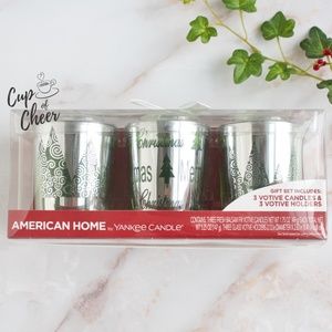 🌟2/$30 🎄Christmas Votive Glass Candles & Holders